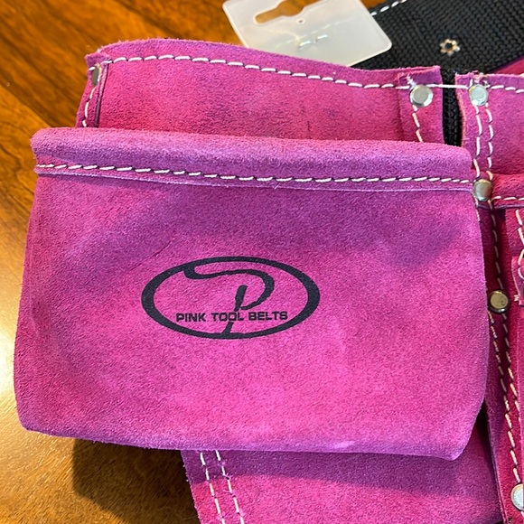 NEVER USED - 11 POCKET HEAVY DUTY SUEDE TOOL BELT - PINK - Picture 2 of 12